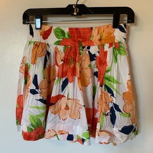 NWT Hollister floral print mini skirt with lining